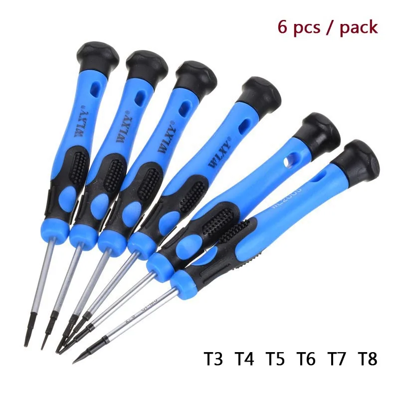 (6 pcs/ pack) Precision T3 T4 T5 T6 T7 T8 Screwdriver CRV Steel Hexagonal Hex Screwdriver Repair Tool Magnetic Tip Screw Driver
(6 pcs/ pack) Precision T3 T4 T5 T6 T7 T8 Screwdriver CRV Steel Hexagonal Hex Screwdriver Repair Tool Magnetic Tip Screw Driver