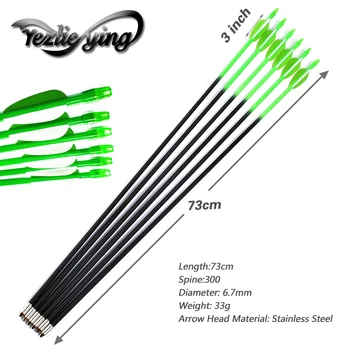 6PCS 28 Inch Spine 300 Children Fiberglass Arrow Green White Feather Youth Training Shooting Glass Fiber Arrow
6PCS 28 Inch Spine 300 Children Fiberglass Arrow Green White Feather Youth Training Shooting Glass Fiber Arrow