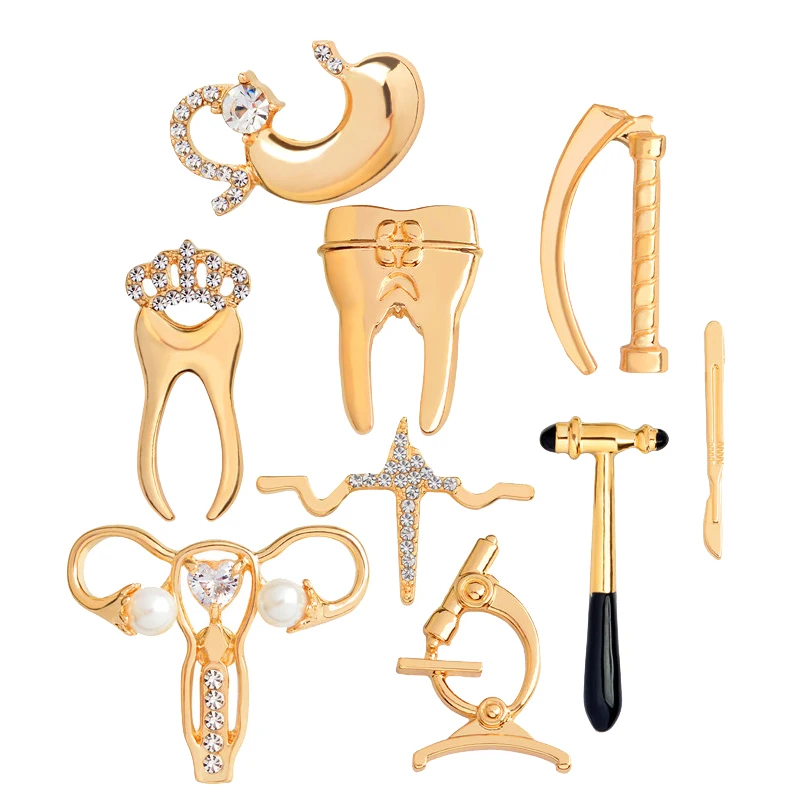 Medical brooches Collection Crystal microscope ECG tooth Ambulance Uterus Pressure Meter Massage Reflex Hammer Medical jewelry
Medical brooches Collection Crystal microscope ECG tooth Ambulance Uterus Pressure Meter Massage Reflex Hammer Medical jewelry