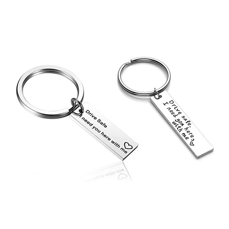 Fashion Keyring Gifts Engraved Drive Safe I Need You Here with Me Keychain Couples Boyfriend Girlfriend Car Accessories
Fashion Keyring Gifts Engraved Drive Safe I Need You Here with Me Keychain Couples Boyfriend Girlfriend Car Accessories