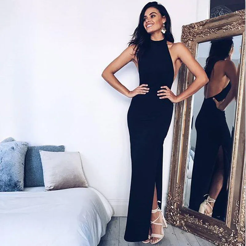 Ccibuy Maxi Long Party Dress Sexy Halter Backless Side Split Long Dress Bodycon Women Dress Vestido Evening party Dress
Ccibuy Maxi Long Party Dress Sexy Halter Backless Side Split Long Dress Bodycon Women Dress Vestido Evening party Dress