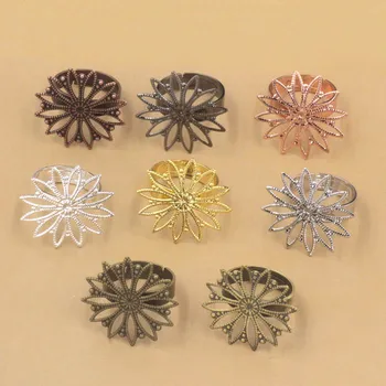 Multi-color Plated Rings Settings with 26mm Filigree Circle Flower Bases Brass Metal Blanks Adjustable Ring Findings DIY Making
Multi-color Plated Rings Settings with 26mm Filigree Circle Flower Bases Brass Metal Blanks Adjustable Ring Findings DIY Making