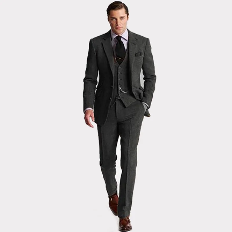 Brown Grey Suit Tweed Suit Blazer Men Tuxedo Jacket Men Suit With Pants 3 Pieces Vest Wedding Suits For Men Coat Men Custom
Brown Grey Suit Tweed Suit Blazer Men Tuxedo Jacket Men Suit With Pants 3 Pieces Vest Wedding Suits For Men Coat Men Custom