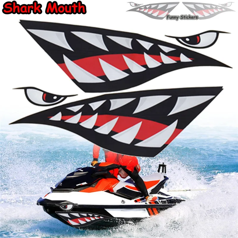 Top Quality 2Pcs Car Canoe Boat Kayak Shark Teeth Mouth Eyes Kayak Sticker Decal Funny Sticker 38x13cm Boat Accessories
Top Quality 2Pcs Car Canoe Boat Kayak Shark Teeth Mouth Eyes Kayak Sticker Decal Funny Sticker 38x13cm Boat Accessories