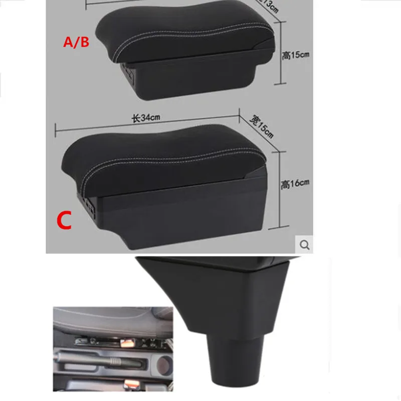 For Renault Logan armrest box central Store content Storage box armrest box USB interface 
For Renault Logan armrest box central Store content Storage box armrest box USB interface