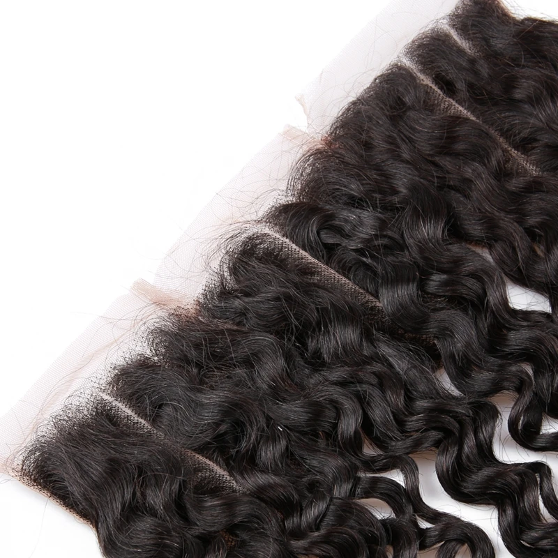 Hot Beauty Hair Lace Closure Water Wave 44 Lace Closure Brazilian Remy Human Hair 10-20 Inch Closure (7)