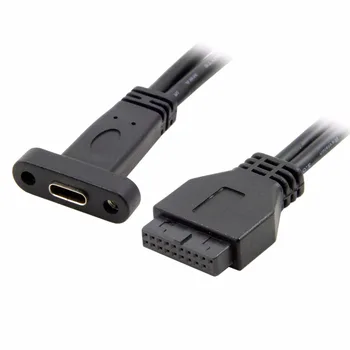 Single Port USB 3.1 Type C USB-C Female to USB 3.0 Motherboard 19Pin Header Cable 40cm
Single Port USB 3.1 Type C USB-C Female to USB 3.0 Motherboard 19Pin Header Cable 40cm