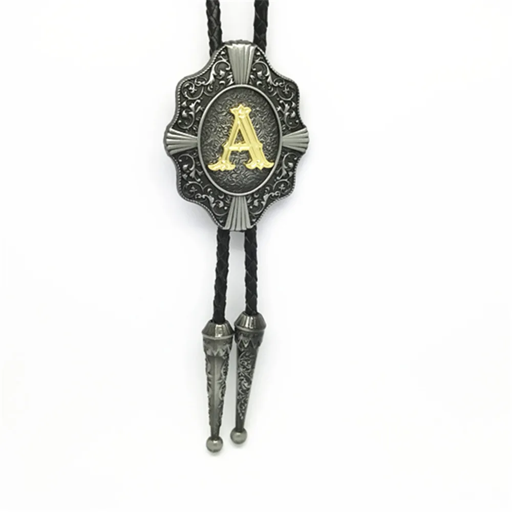 Western Bolo Tie letter A~Z Pendant Necklace Bola Bolo Tie Metal for Cowboy Leather Necktie Necklace Jewelry
Western Bolo Tie letter A~Z Pendant Necklace Bola Bolo Tie Metal for Cowboy Leather Necktie Necklace Jewelry