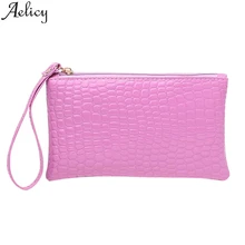 Aelicy 2019 torebka ze wzorem skóry krokodyla wysokiej jakości damski portfel Design panie Party kobiet posiadacz karty portmonetka kobieta(China)