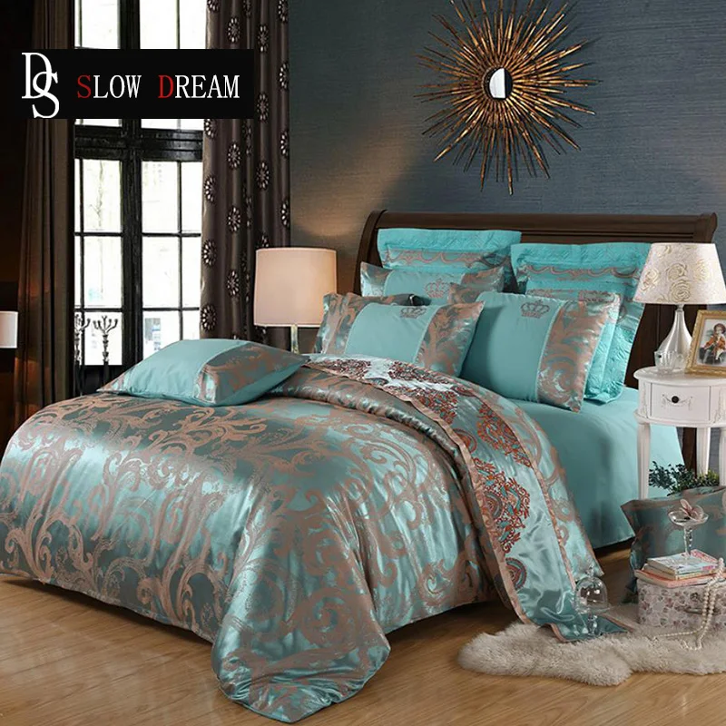 SLOWDREAM Jacquard Bedding Set Nordic Luxury Euro Bed Cover Double Flat Sheet Bedspread Queen King Bed Linen Adult Bedclothes
SLOWDREAM Jacquard Bedding Set Nordic Luxury Euro Bed Cover Double Flat Sheet Bedspread Queen King Bed Linen Adult Bedclothes