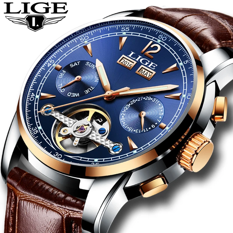 LIGE Mens Watches Top Brand Luxury Clock Automatic Mechanical Watch Men Casual Business Waterproof Wrist watch Relogio Masculino
LIGE Mens Watches Top Brand Luxury Clock Automatic Mechanical Watch Men Casual Business Waterproof Wrist watch Relogio Masculino