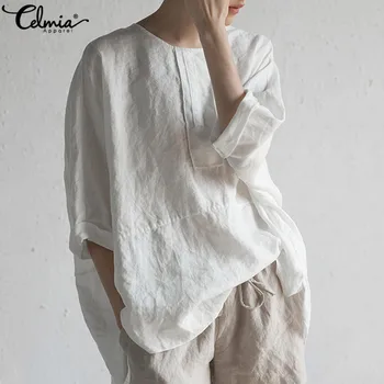 Celmia Stylish White Blouses Women Summer Vintage Tops Half Sleeve Casual Loose Solid Buttons Office Lady Shirt Plus Size Blusas
Celmia Stylish White Blouses Women Summer Vintage Tops Half Sleeve Casual Loose Solid Buttons Office Lady Shirt Plus Size Blusas