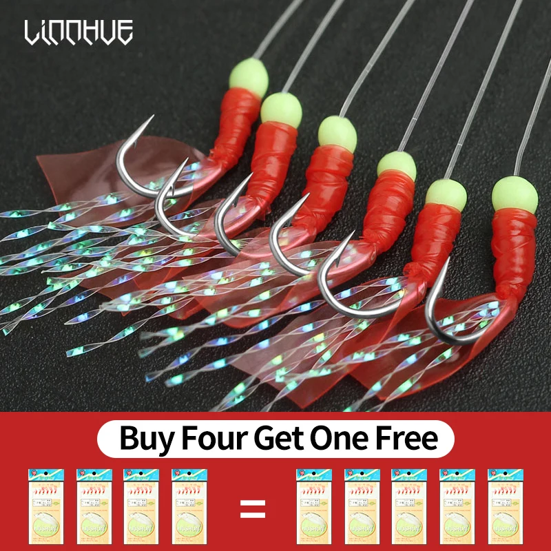 LINNHUE Fishing Hook Stainless Steel Rigs Swivel Lure Pesca Bait Hook Single Combination High Carbon String Hook With 6 Hooks
LINNHUE Fishing Hook Stainless Steel Rigs Swivel Lure Pesca Bait Hook Single Combination High Carbon String Hook With 6 Hooks