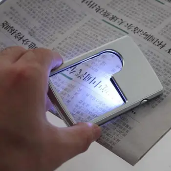2019 Card 88*57*9mm 2 Lens Magnifier Ultra-thin Portable Square Microscope With LED Light Leather Case For Reading Glass
2019 Card 88*57*9mm 2 Lens Magnifier Ultra-thin Portable Square Microscope With LED Light Leather Case For Reading Glass