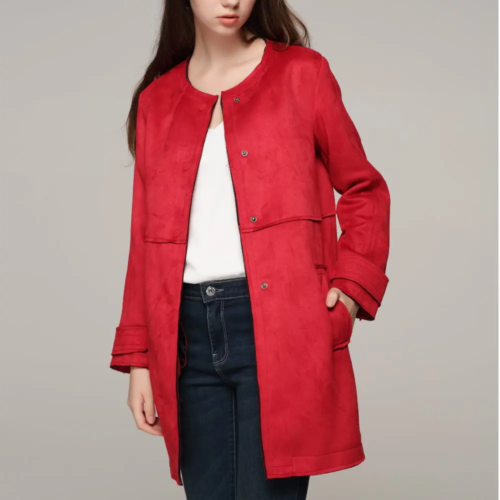 Brand 2019 New Arrial Women Autumn Winter Suede Faux Leather Jackets Lady Fashion Matte Motorcycle Coat Red Outwear Long Style
Brand 2019 New Arrial Women Autumn Winter Suede Faux Leather Jackets Lady Fashion Matte Motorcycle Coat Red Outwear Long Style