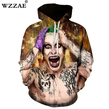 2018 Hot Sales Spring Autumn Men's Print 3D Suicide Squad Clown male Hip Hop Street Hooded Hoodies Sweatshirts Plus Size S-6XL
2018 Hot Sales Spring Autumn Men's Print 3D Suicide Squad Clown male Hip Hop Street Hooded Hoodies Sweatshirts Plus Size S-6XL