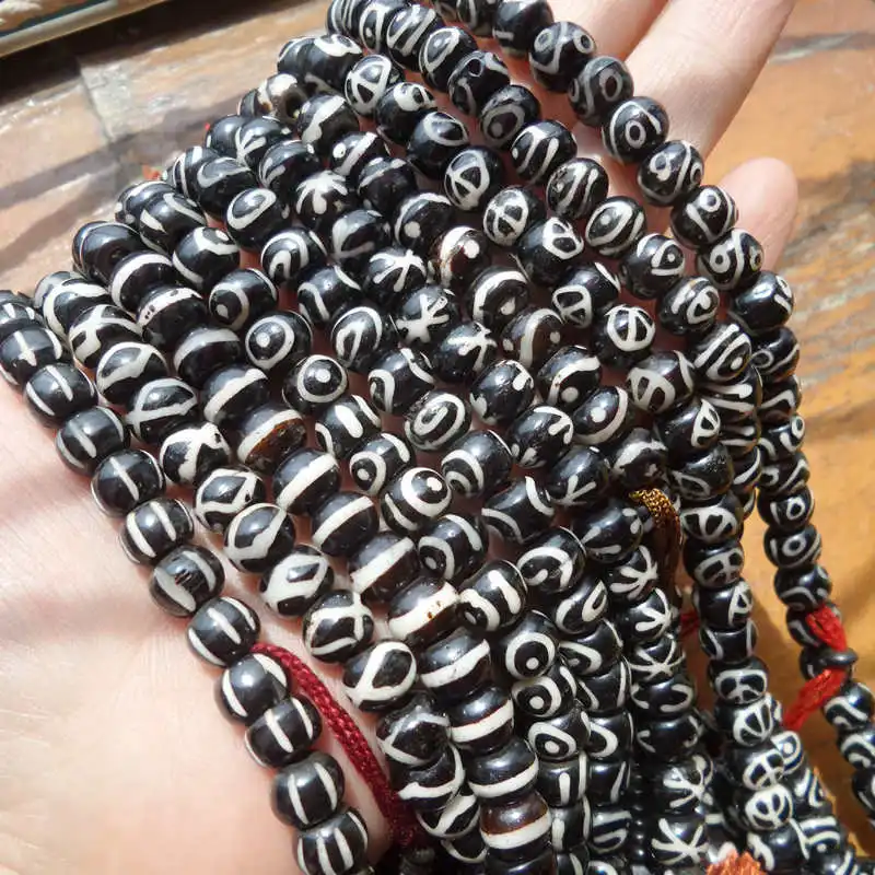 Bracelet en Perles group Yak Sophia, 8mm, Bouddhiste Tibétain, Méditation, Prière, Mala, Multi Desgins, 108 Pièces, BRO629 4