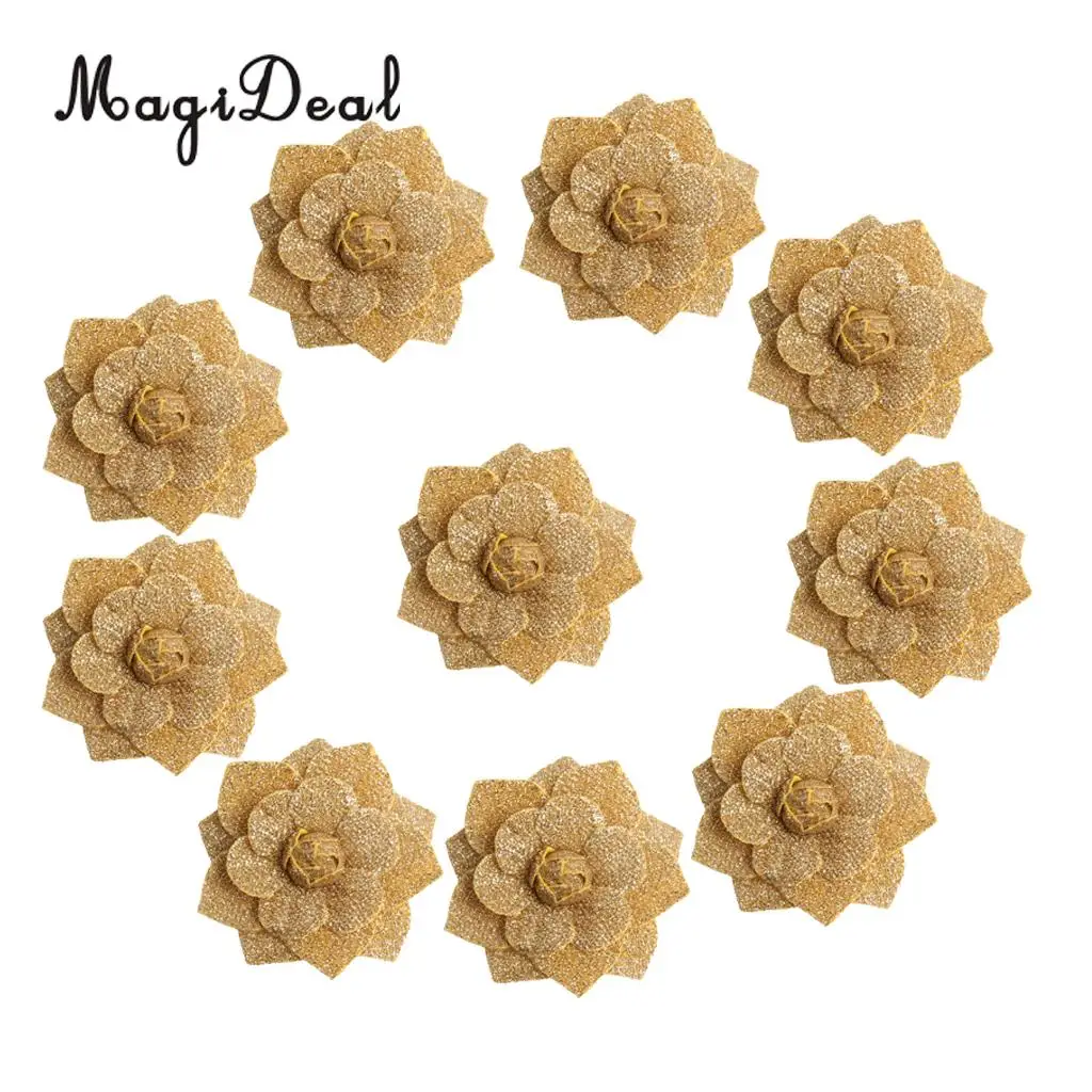 10pcs 7.5cm Handmade Artificial Silk Gold Rose Flowers Heads Glittery Scrapbooking DIY Headband Wedding Hats Millinery Corsage
10pcs 7.5cm Handmade Artificial Silk Gold Rose Flowers Heads Glittery Scrapbooking DIY Headband Wedding Hats Millinery Corsage