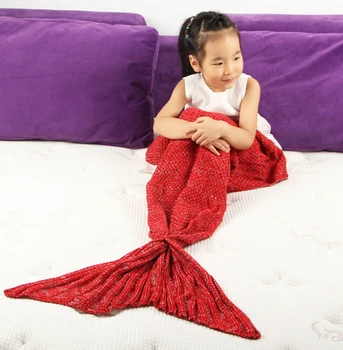 Super Soft Knitted Mermaid Tail Blanket Baby Handmade Crochet Yarn Dyed Wrap Sofa Baby Sleeping Bag Solid Red 90 x 50cm
Super Soft Knitted Mermaid Tail Blanket Baby Handmade Crochet Yarn Dyed Wrap Sofa Baby Sleeping Bag Solid Red 90 x 50cm