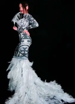 high elastic Fearther Crystals Singer Performance costume Bar DS Nightclub Dress
high elastic Fearther Crystals Singer Performance costume Bar DS Nightclub Dress