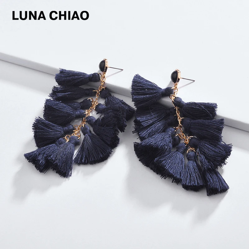 LUNA CHIAO Fashion Jewelry Stacked Multiple Mini Tassels Drop Earrings for Women
LUNA CHIAO Fashion Jewelry Stacked Multiple Mini Tassels Drop Earrings for Women