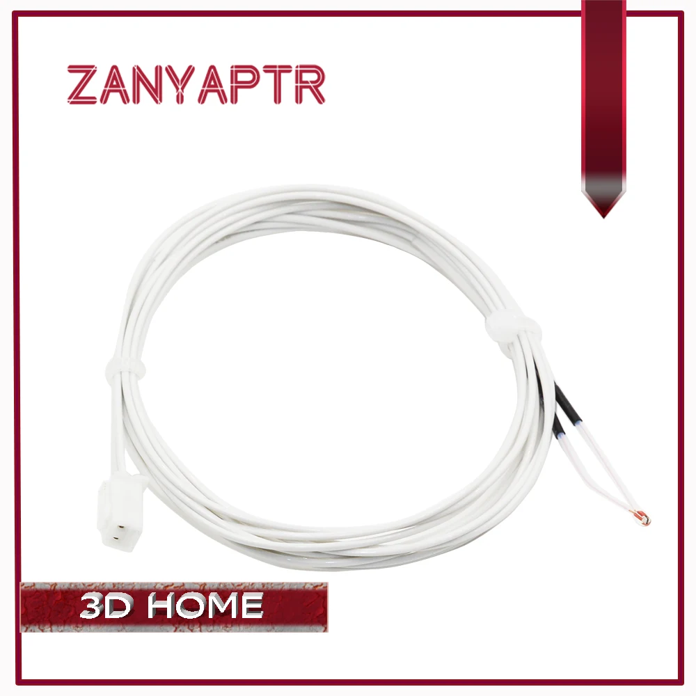 100K NTC 3950 Single-ended Glass Sealed Thermistor Temperature Sensor With XH2.54-2P Terminal 1M Cable For 3D Printer
100K NTC 3950 Single-ended Glass Sealed Thermistor Temperature Sensor With XH2.54-2P Terminal 1M Cable For 3D Printer
