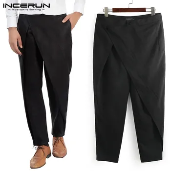 INCERUN Fashion Irregular Men Suit Pants Solid Joggers Streetwear Loose Pants Button Muslim Clothing Casual Trousers Men 2020
INCERUN Fashion Irregular Men Suit Pants Solid Joggers Streetwear Loose Pants Button Muslim Clothing Casual Trousers Men 2020