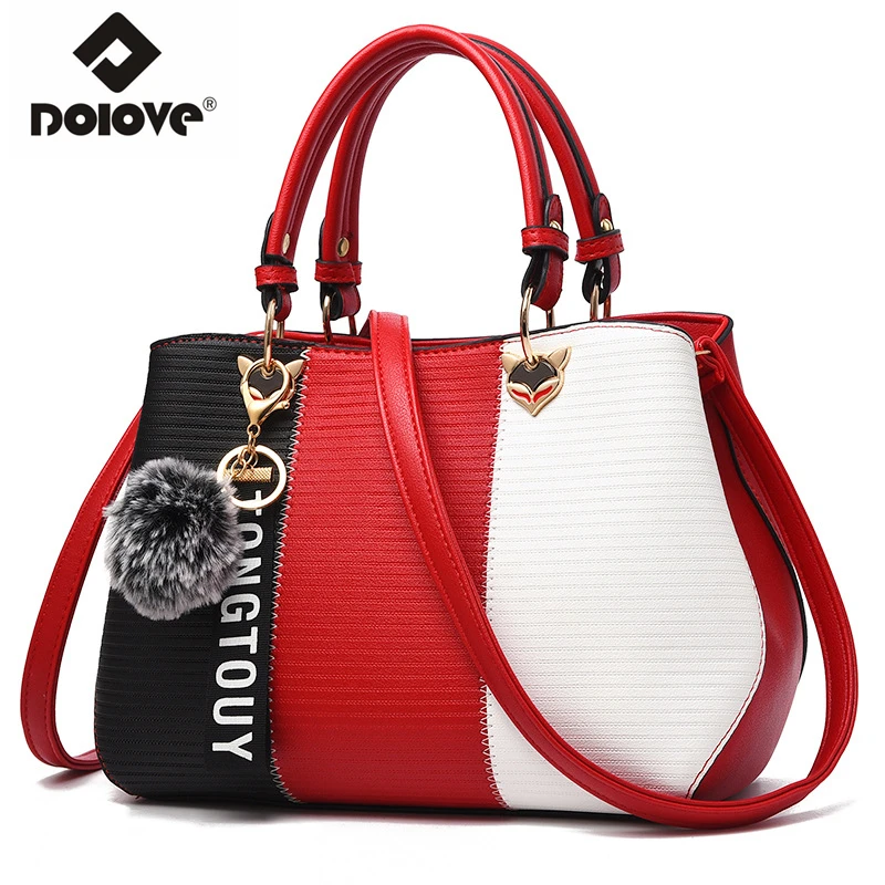 DOLOVE Fashionable New Style Woman Bag, Stitching Messenger Bag, One Shoulder Slanting Across The Ball Carrier Bag
DOLOVE Fashionable New Style Woman Bag, Stitching Messenger Bag, One Shoulder Slanting Across The Ball Carrier Bag
