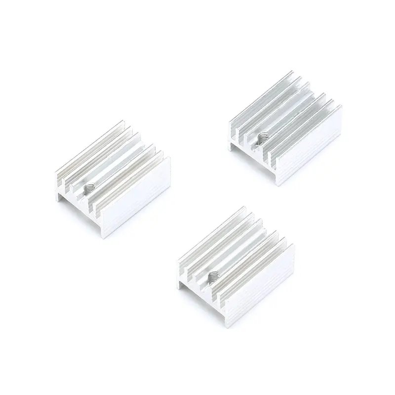 10 pcs 211510mm Heatsink Cooling Fin Radiator Cooler Aluminum Heat Sink for TO3 TO-3 Transistor 21X15X10mm (2)