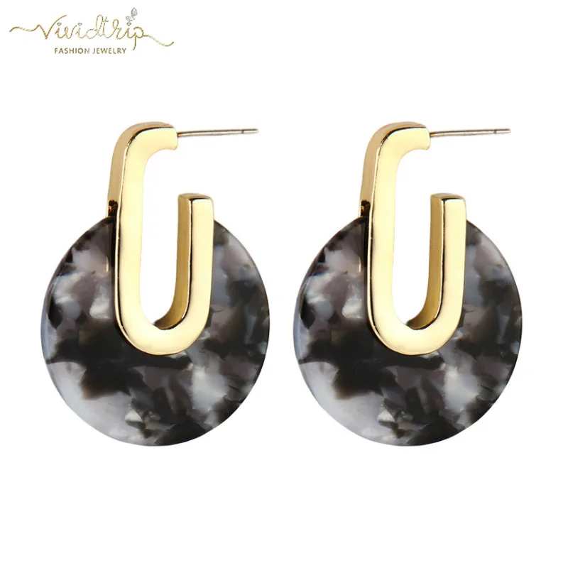 Tortoiseshell Acrylic Big Gold Color Earrings Pattern New Women Earrings Geometric Statement Earring Female Brincos Jewelry 2019
Tortoiseshell Acrylic Big Gold Color Earrings Pattern New Women Earrings Geometric Statement Earring Female Brincos Jewelry 2019