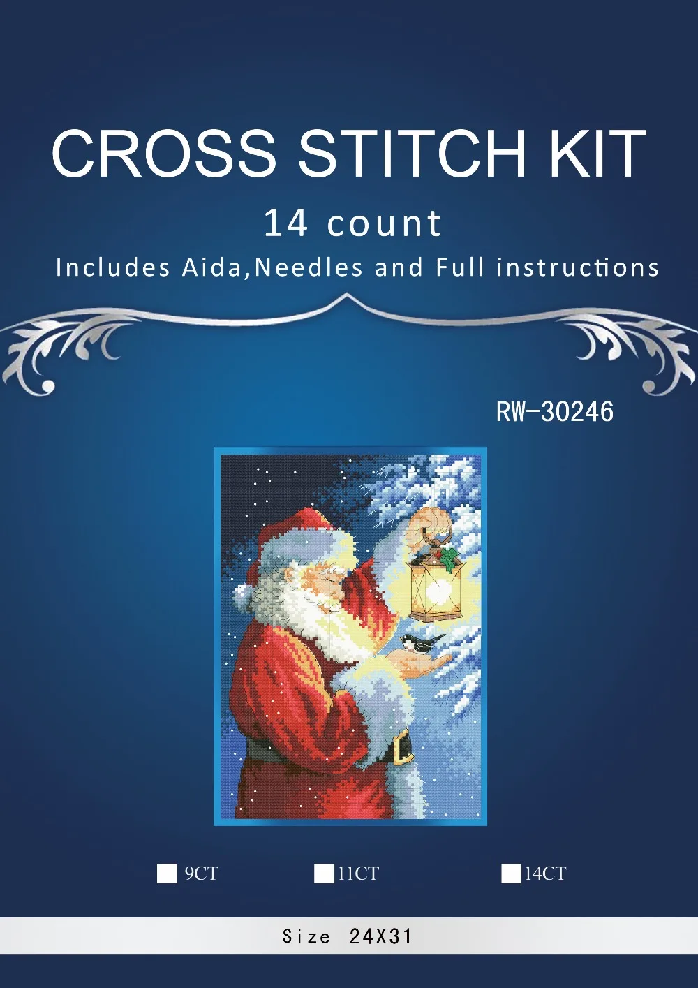 High Quality Lovely Counted Cross Stitch Kit Santa's Fea8thered Friend Santa and Bird Lantern Christmas night DIM 03
High Quality Lovely Counted Cross Stitch Kit Santa's Fea8thered Friend Santa and Bird Lantern Christmas night DIM 03