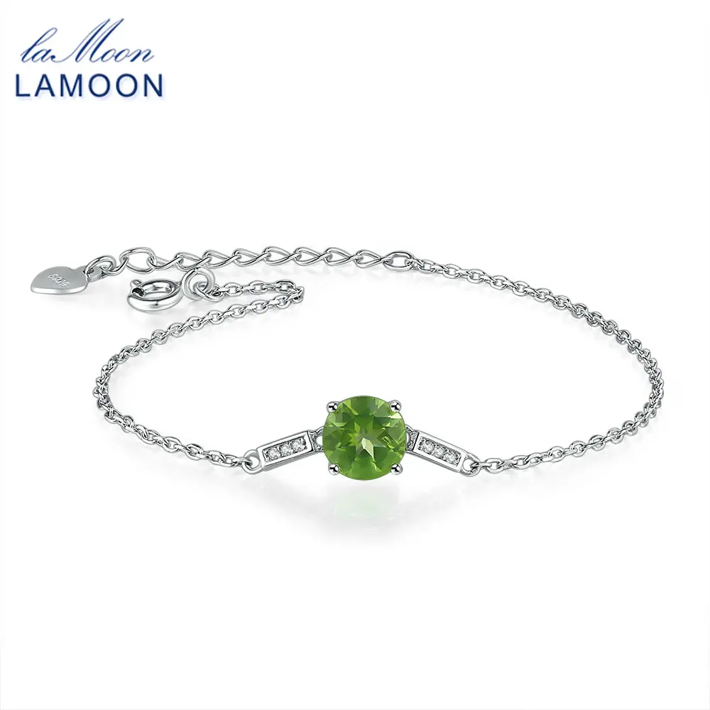 LAMOON S925 100% Natural Round-cut Peridot Gemstone Charm Bracelet For Women Classic 7mm 925 Sterling Silver Fine Jewelry HI053
LAMOON S925 100% Natural Round-cut Peridot Gemstone Charm Bracelet For Women Classic 7mm 925 Sterling Silver Fine Jewelry HI053