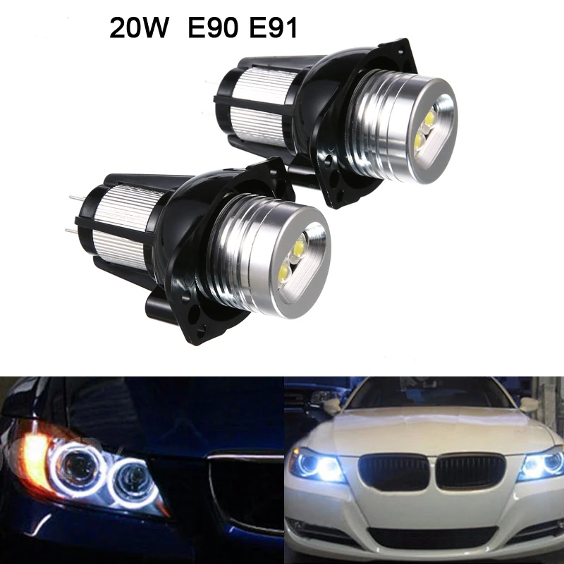 2Pcs 20W LED Angel Eyes Light Headlight Bulbs 1200LM Ring LED Light Halo Marker for 05-08 BMW E90 E91
2Pcs 20W LED Angel Eyes Light Headlight Bulbs 1200LM Ring LED Light Halo Marker for 05-08 BMW E90 E91