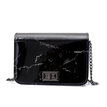 Women Fashion Marble Pattern Glossy Leather Chic Chain Bag Shoulder Bag Handbags Messenger Bag Black
Women Fashion Marble Pattern Glossy Leather Chic Chain Bag Shoulder Bag Handbags Messenger Bag Black