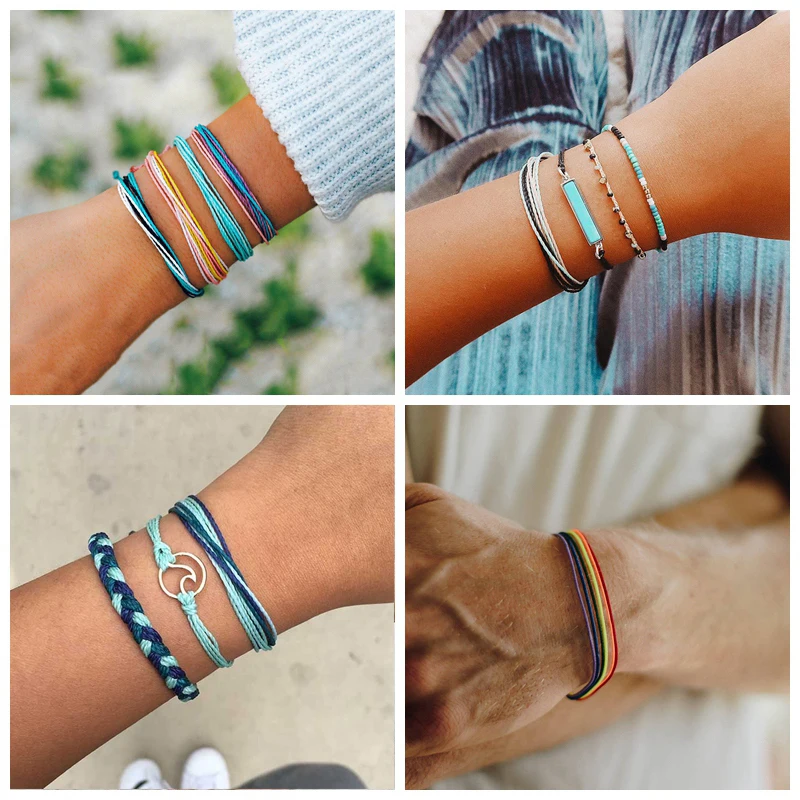 Bohemian Hand-knitted Beaded Bracelet Set Colorful String Beach Woven Knot Bracelet for Women Men Adjustable Handmade Jewelry
Bohemian Hand-knitted Beaded Bracelet Set Colorful String Beach Woven Knot Bracelet for Women Men Adjustable Handmade Jewelry