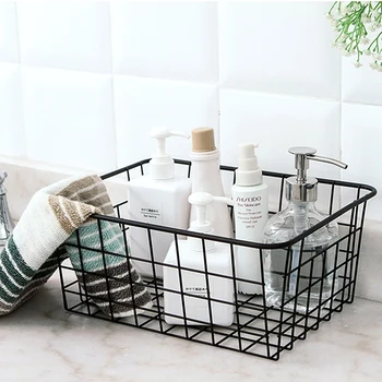 Household Iron Art Storage Basket Kitchen Bedroom Sundries Snacks Organizer Basket with Smooth Surface - Black
Household Iron Art Storage Basket Kitchen Bedroom Sundries Snacks Organizer Basket with Smooth Surface - Black