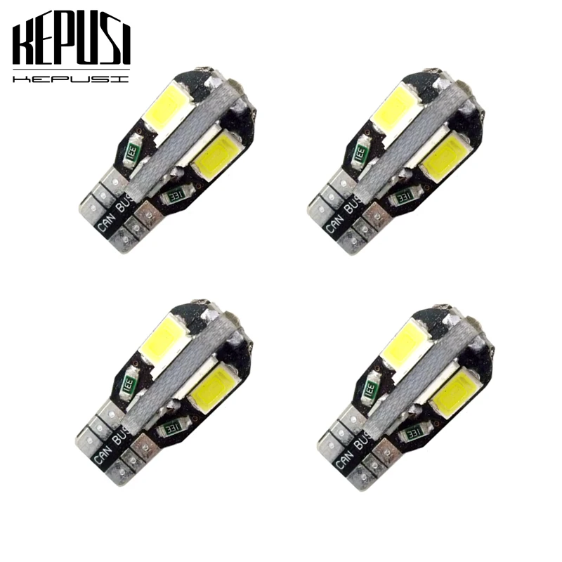 

4x Super Bright T10 W5W Canbus Led Light 194 168 5730 T10 8SMD 5630 NO ERROR Car Auto Bulbs Indicator Light Parking Lamp 12V