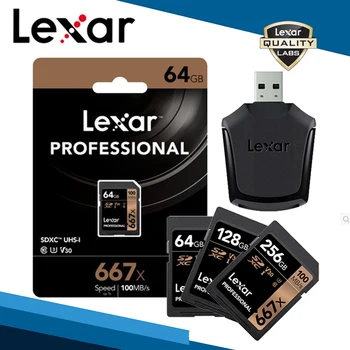 Lexar SD Memory Card With UHS-II 3.0 USB Reader 256GB 64GB 128GB SDXC Max 100M/s Storage Card For Camera Recorder Drone 3D 4K
Lexar SD Memory Card With UHS-II 3.0 USB Reader 256GB 64GB 128GB SDXC Max 100M/s Storage Card For Camera Recorder Drone 3D 4K
