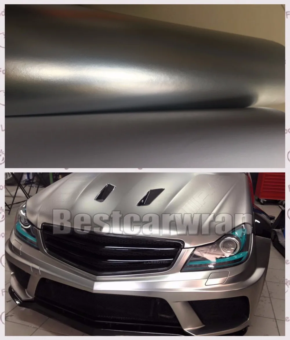 PROTWRAPS Satin chrome Frozen Silver Car Wrap Sticker Viny Film air bubble Free Luxury Vehicle Graphics Covering foil 1.52x20m
PROTWRAPS Satin chrome Frozen Silver Car Wrap Sticker Viny Film air bubble Free Luxury Vehicle Graphics Covering foil 1.52x20m