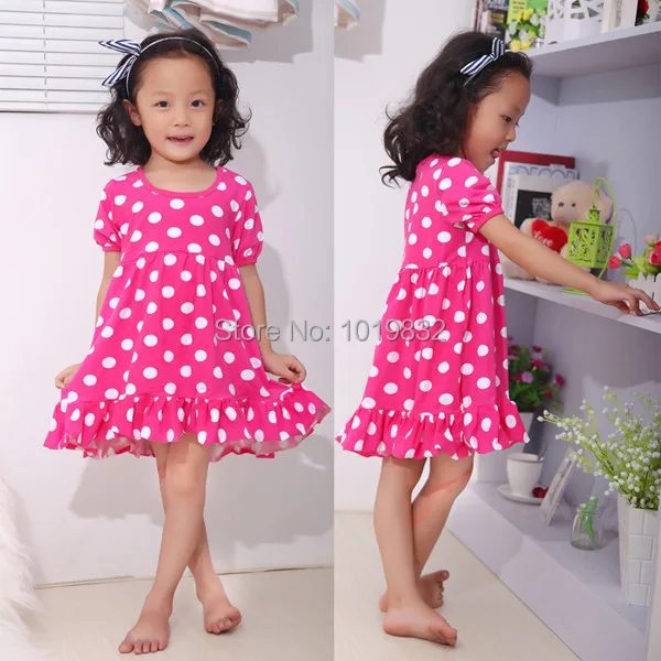 2014 Latest Sweet Girl Dress Design,Hot Pink With White Polka Dot Dress,High Quality Casual Dress 100% Cotton
2014 Latest Sweet Girl Dress Design,Hot Pink With White Polka Dot Dress,High Quality Casual Dress 100% Cotton