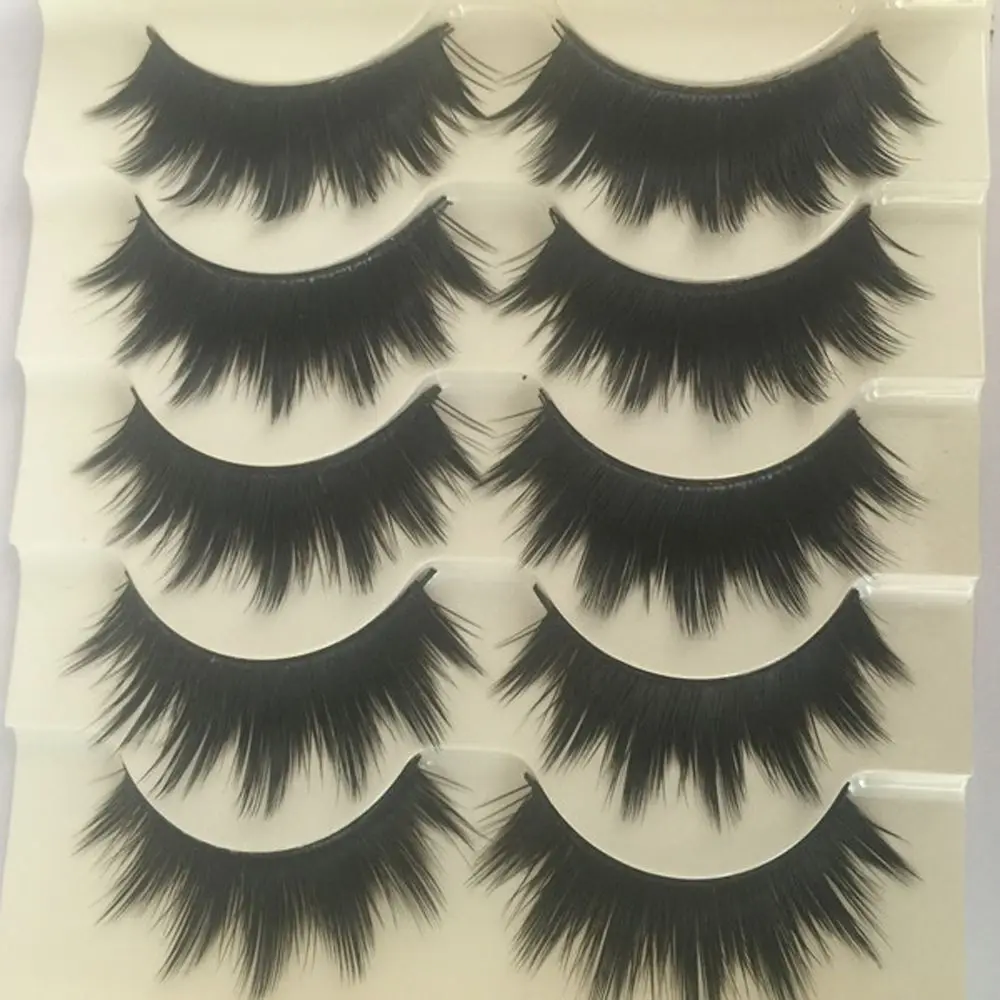5Pairs/Set Natural Long Fake Eye Lashes Handmade Black Thick False Eyelashes Black Makeup Extension Tool
5Pairs/Set Natural Long Fake Eye Lashes Handmade Black Thick False Eyelashes Black Makeup Extension Tool