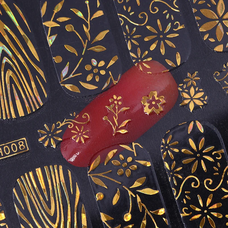 8 Sheets Holographic Gold 3D Nail Sticker Flower Star Circle Butterfly Adhesive Nail Foil Decal Nail Art Decoration
8 Sheets Holographic Gold 3D Nail Sticker Flower Star Circle Butterfly Adhesive Nail Foil Decal Nail Art Decoration