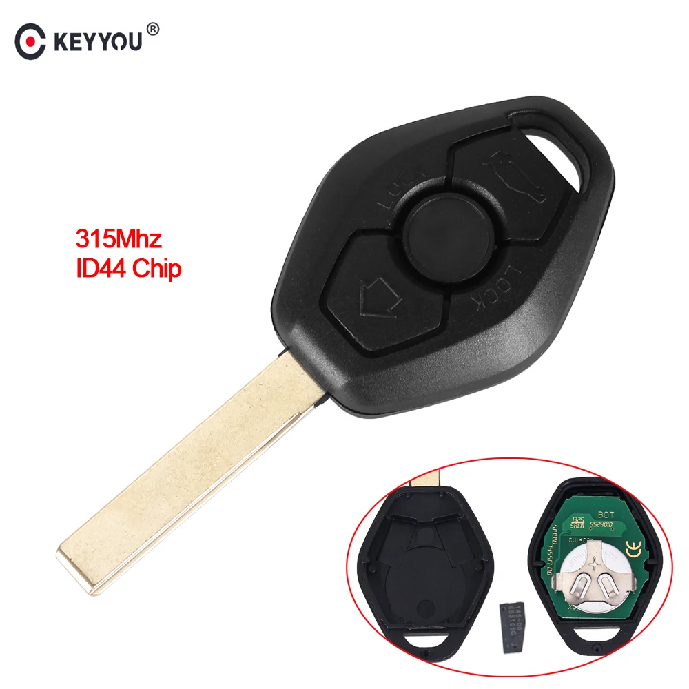 KEYYOU 3 Buttons Car Remote Key For BMW 3 5 7 Series X5 Z3 Z4 E38 E39 E46 Fob 315MHZ 433MHz ID44 Chip Keyless Entry Transmitter
KEYYOU 3 Buttons Car Remote Key For BMW 3 5 7 Series X5 Z3 Z4 E38 E39 E46 Fob 315MHZ 433MHz ID44 Chip Keyless Entry Transmitter