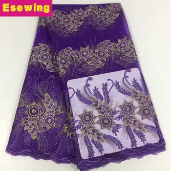ESEWING Hot Sale Purple Embroidered African Lace Fabric High Quality With Rhinestone and Beads French Net Guipure Lace Fabrics
ESEWING Hot Sale Purple Embroidered African Lace Fabric High Quality With Rhinestone and Beads French Net Guipure Lace Fabrics