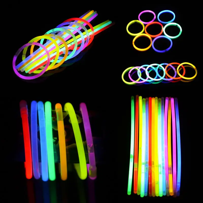 50Pcs lot New Fashion Multicolor Glow Stick Light Birthday Festivel Glow Supplies Dance Party Halloween Decoration Accessories