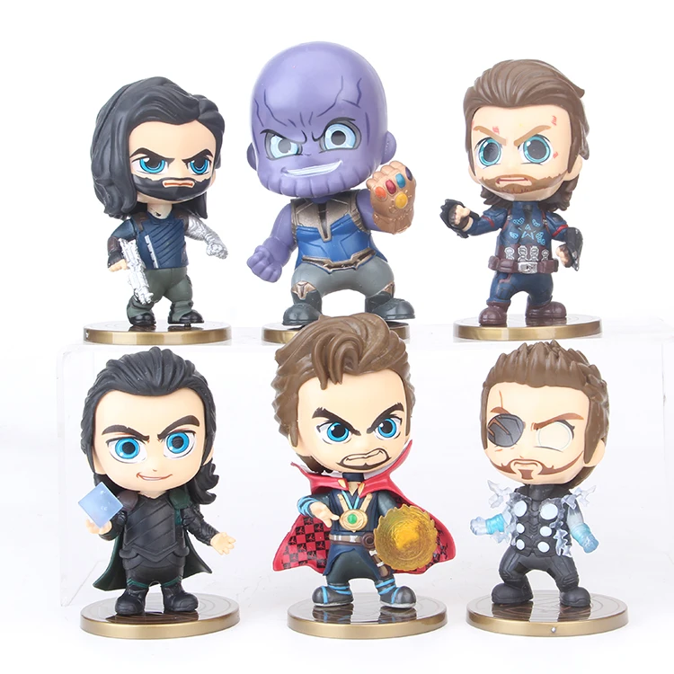 6pcs/lot Marvel Avengers Winter Solider Thanos Loki Thor Doctor Stranger Captain American Figure Model Toys for Children
6pcs/lot Marvel Avengers Winter Solider Thanos Loki Thor Doctor Stranger Captain American Figure Model Toys for Children