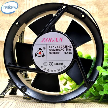 

XF17562ABHL Full Circle Axial Blower Cooling Fan AC 220V-240V 0.18A 28W 17050 17cm 170*170*50mm 2 Wires 50/60HZ