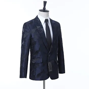 New men's dress suit jacket Navy pattern men's jacket cut lapel One button's grace banquet formal men's jacket suit custom
New men's dress suit jacket Navy pattern men's jacket cut lapel One button's grace banquet formal men's jacket suit custom