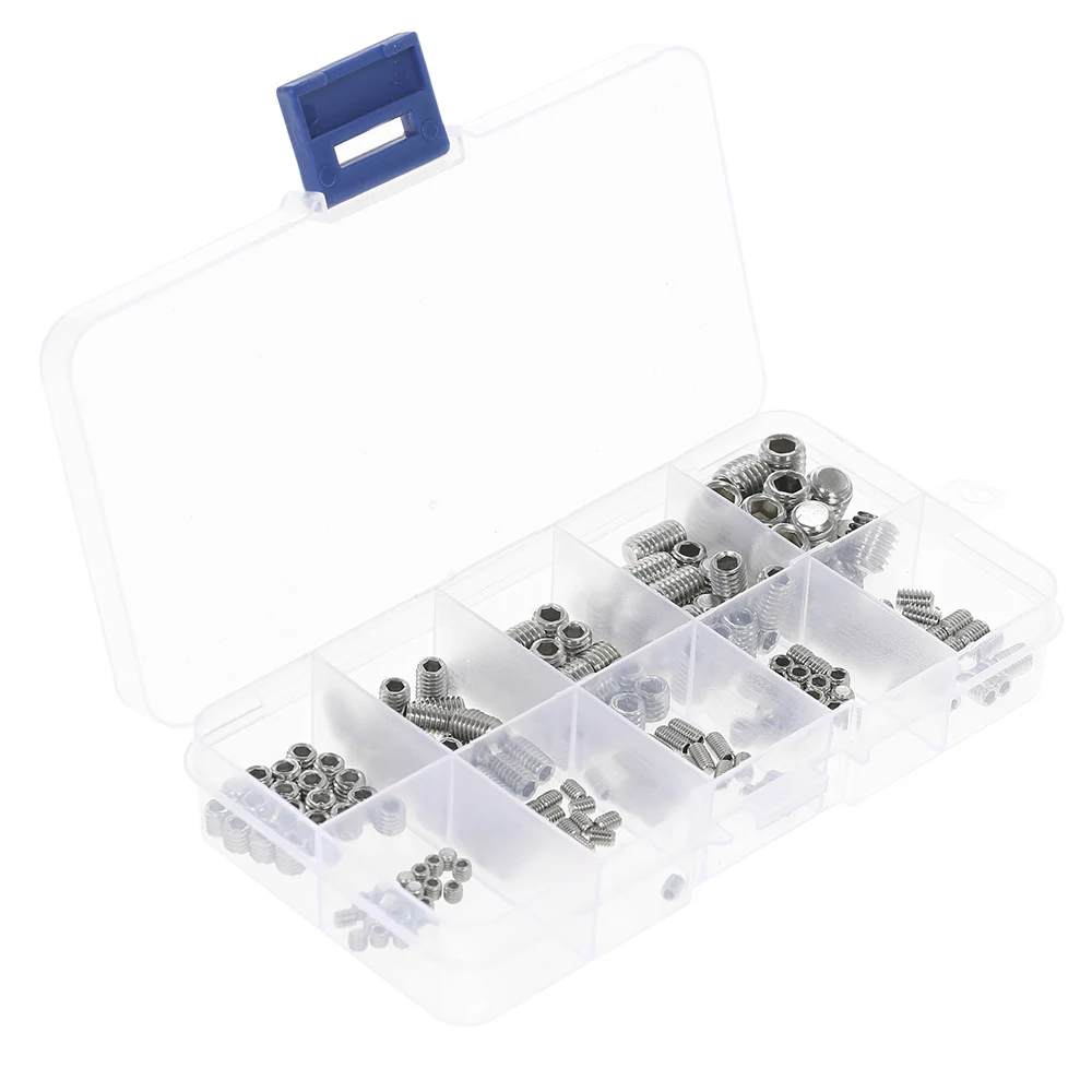 200pcs Stainless Steel Socket Screws Allen Head Socket Hex Set Grub Screw Assortment Cup Point Column M3-M6/M8 Hexagonal Screw
200pcs Stainless Steel Socket Screws Allen Head Socket Hex Set Grub Screw Assortment Cup Point Column M3-M6/M8 Hexagonal Screw