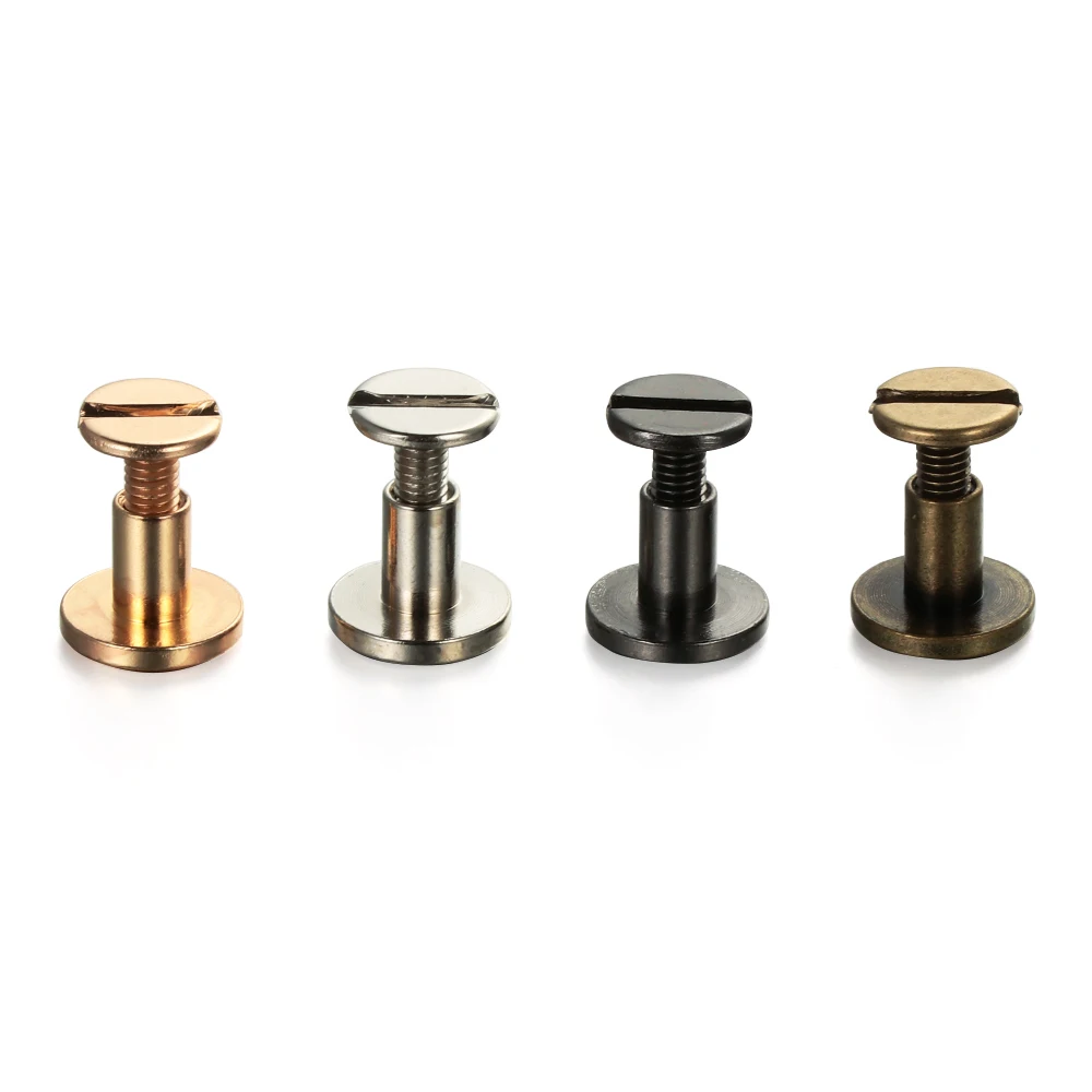 10Pcs 5/6.5/ 8mm Solid Nail Bolt Strap Rivets Screw Leather Craft Bookkeeping Round Head Screws For Luggage Clothes/Bag/Shoes
10Pcs 5/6.5/ 8mm Solid Nail Bolt Strap Rivets Screw Leather Craft Bookkeeping Round Head Screws For Luggage Clothes/Bag/Shoes